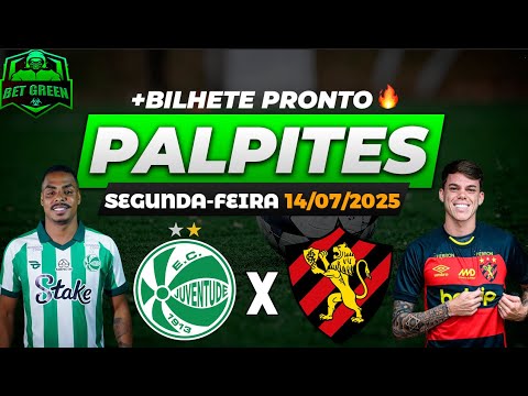 PALPITES DE FUTEBOL PARA HOJE 14 07 2025 (SEGUNDA-FEIRA) + BILHETE PRONTO | BET GREEN 🍀