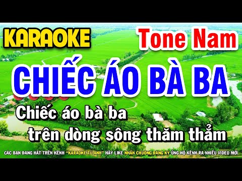 Karaoke Chiếc Áo Bà Ba – Tone Nam | Nhạc Sống Tú Anh