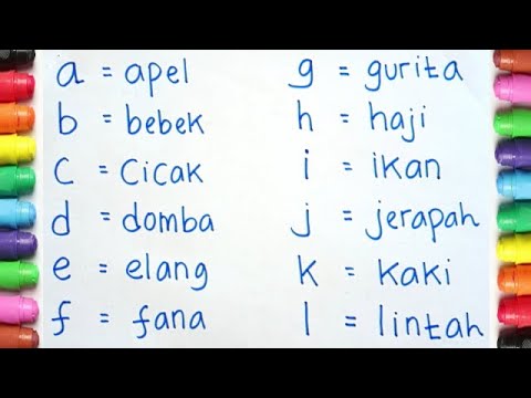 BELAJAR MENULIS DAN MEMBACA HURUF SERTA CONTOH KATANYA UNTUK ANAK TK, PAUD DAN SD