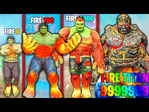 Weakest To STRONGEST HULK FIRE TITAN In GTA 5!