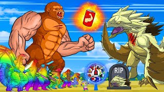 Godzilla Versus Kong x Dinosaur Evolution Size Comparison: जाइंट शिन अर्थ बैट - मजेदार कार्टून