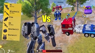 FIGHTING AGAINST FULL SQUAD OF OPTIMUS PRIME WITH MEGTRON 🥵 Pubg mobile