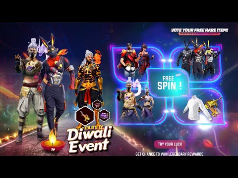 DIWALI X BUNNY BUNDLE EVENT 2024, GOLDEN SHADE RETURN | UPCOMING EVENT IN FREE FIRE | FF NEW EVENT