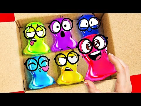 Yuk, kita buka kotak mainan DIY aneh dari slime sam