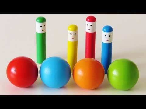 Baby toy learning colors video hammer ball pop up wooden toys learn English fun game