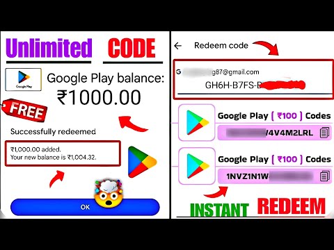 ( Unlimited ) Free Redeem Code For | how to get free redeem code | Free Google Play Redeem Code 2025