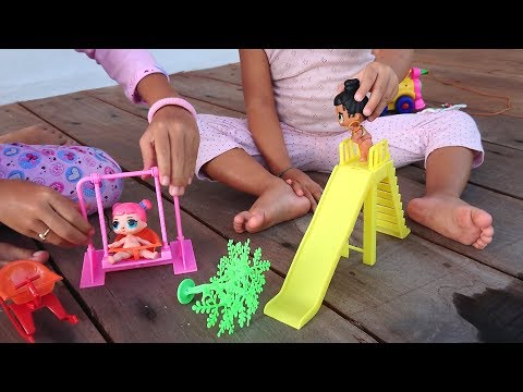 Menemani Adik Shanti Bermain Boneka LOL dan Belajar Bahasa Inggris - Kereta Api Mainan Anak