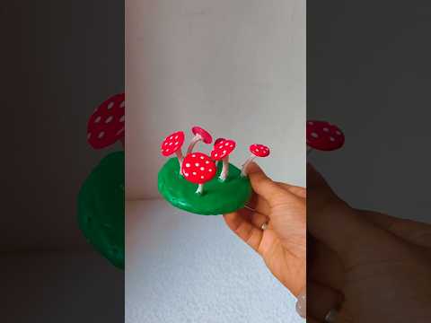 hot glue ഉണ്ടോ 🍄🍄...tiny mushroom desk decor set 😍 | @Vcan_Craft