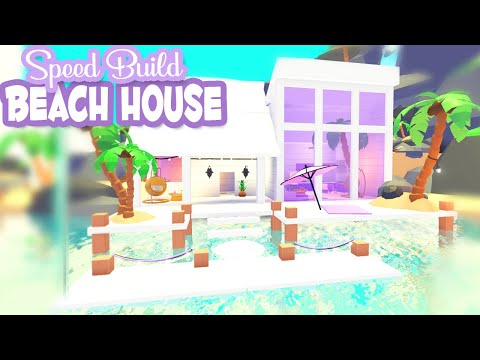 🌴MODERN BEACH HOUSE🌴in ADOPT ME *SPEED BUILD*  (roblox)