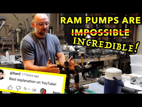 The Incredible Ram Pump.  How it Pumps Water Without Electricity Or Fuel.