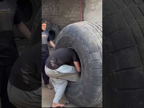Giant Tyre Rycecling Process 🧠🛠️#shorts