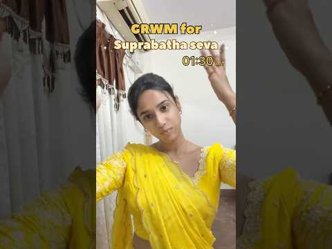 Suprabhata Seva 💛 #nehachowdary #youtubeshorts #makeup #brahmotsavam2025 #suprabhatam