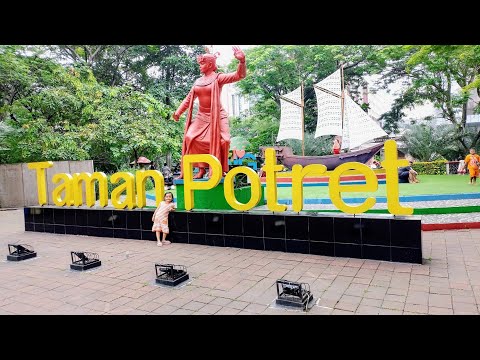 bermain prosotan dan sepeda fitnes di taman potret Tangerang #permainan #perosotan #viral