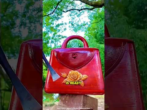 A Wooden Purse for My Wife 😘💞~ mini wood toy- woodworking art skill/wood hand #shorts