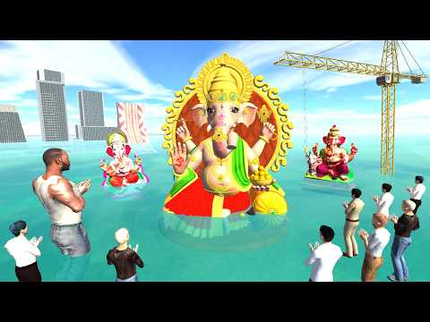 Franklin Celebrate Ganesh Visarjan in Indian Bike Driving 3D | GTA 5