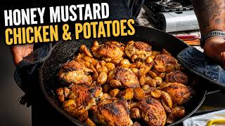 Honey Mustard Chicken and Potatoes in One Skillet