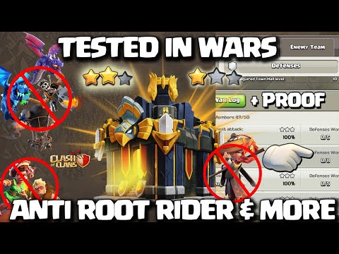 Fully Tested in Wars🔥Th17 Anti RC & Root Rider | Best Th17 War Base With Link 2025🤞Th17 Legend Base