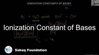 Ionization Constant of Bases