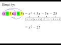 Multiplying and Simplifying Polynomials