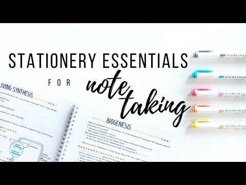 My stationery essentials for note taking - spring 2018 | studytee