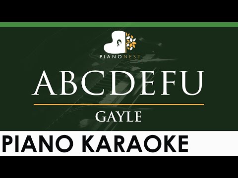 GAYLE – abcdefu – LOWER Key (Piano Karaoke Instrumental)