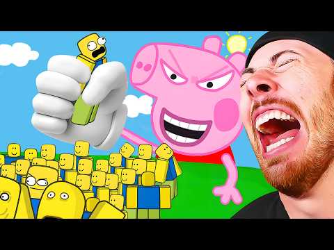 PEPPA PIG VS 99 ROBLOX CHARACTERS?! (FUNNY Animations)