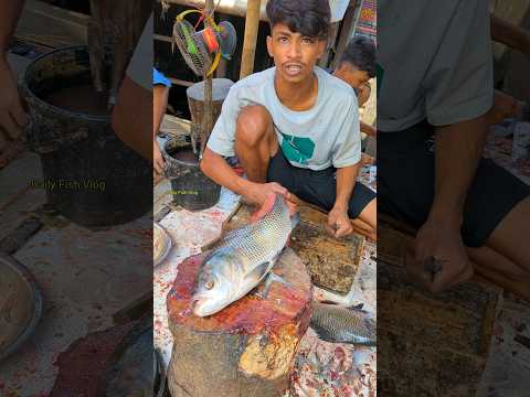 Fastest Big Katla Fish Cutting Skills In Fish Market 😱😱 #shorts