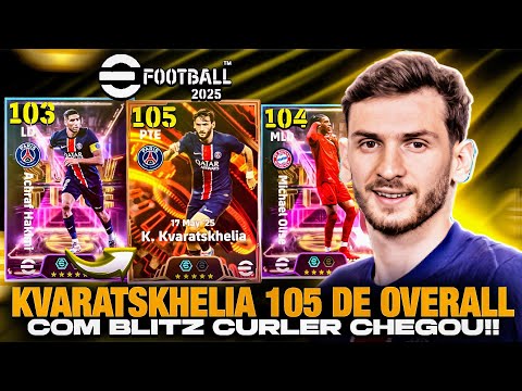 😱🔥 KVARATSKHELIA BIG TIME 105 DE OVERALL COM BLITZ CURLER CHEGOU!! ATUALIZAÇÃO SEMANAL | EFOOTBALL