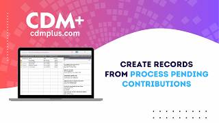 Create Records From Process Pending Contributions