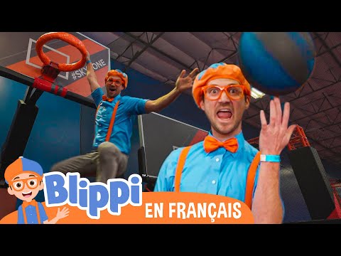 Blippi fait de l'exercice à Skyzone | Blippi en français | Camp Youtube | Vidéos éducatives