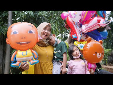 BELI BALON KARAKTER UPIN IPIN MALAH TIDUR 😴 DAILY ROUTINE BELANJA BULANAN | Ali vlog