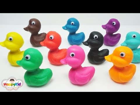 แป้งโดว์เป็ด | แป้งโดว์สัตว์ | เรียนรู้สีภาษาอังกฤษ | Learn Color With Play-Doh Ducks
