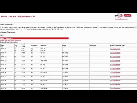 Course Selection Tutorial | Faculty of Liberal Arts ...