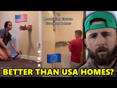 American Reacts to European vs American Homes.. *this is embarrassing*