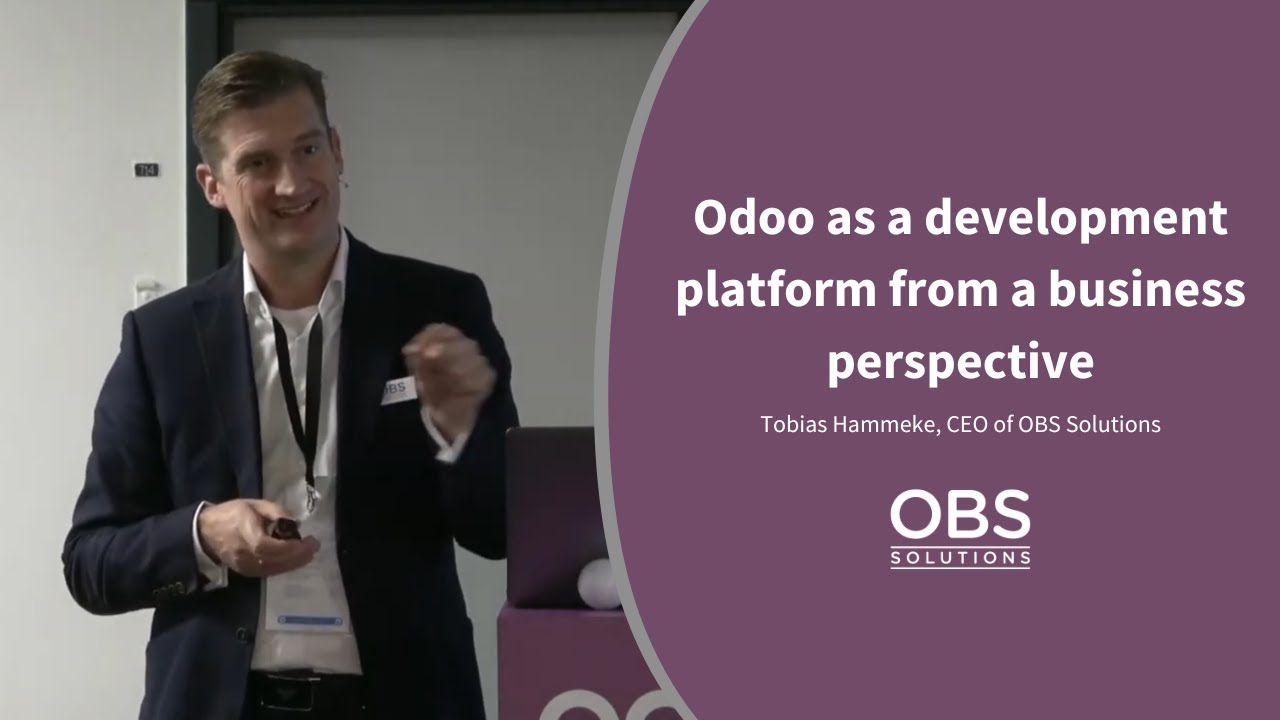 Odoo as a development platform from a business perspective | 16.12.2022

This talk held by Tobias Hammeke, CEO of OBS Solutions, is about the strength of Odoo as a development platform. Besides the ...