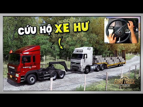 ETS2 - Hyundai HD 1000 CỨU HỘ Xe Đầu Kéo "Bị Hỏng" Qua Đường Mòn Làng Quê