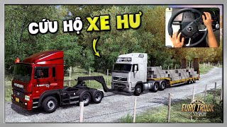 ETS2 - Hyundai HD 1000 CỨU HỘ Xe Đầu Kéo "Bị Hỏng" Qua Đường Mòn Làng Quê