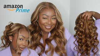 Amazon Prime Wig | Bye Bye Knots ✌🏾 Honey Blonde Body Wave Wig Install | UNICE 