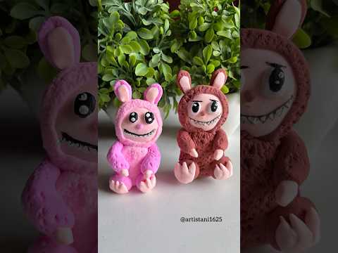 DIY Viral LABUBU Clay art #diy #labubu #shorts #viral #youtubeshorts #ytshorts #shortsviral #kids
