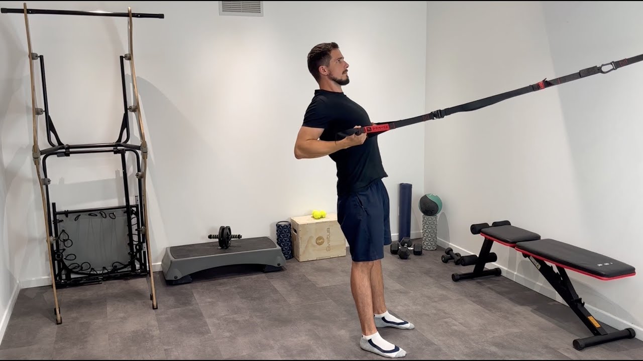 Rowing TRX avec rotation des avant-bras