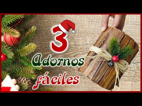 3 LINDOS Y FÁCILES ADORNOS DE NAVIDAD - Christmas crafts with branches - Ideas con ramas secas