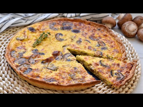 Quiche de bacon y champiñones