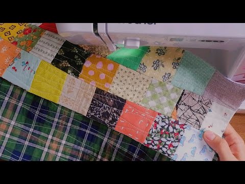 Amazing way to make a patchwork basket from scrap fabric