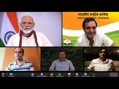 Corporate meeting | Modi, Rahul Gandhi, Arnab, Kejriwal video conference | Covert Indian Edits