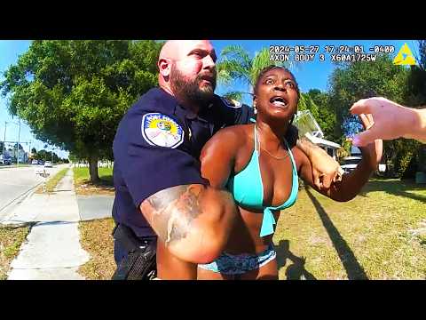 Florida Woman Goes Ballistic on Cops & Screams 'Can't Breathe' in Backseat!