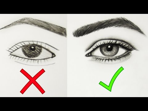 نصائح في تعليم الرسم - الطريقة الصحيحة لرسم العين خطوة بخطوة للمبتدئين