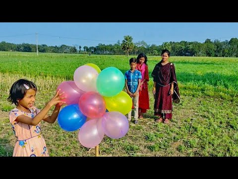 outdoor fun with Flower Balloon and learn colors for kids Episode-10.