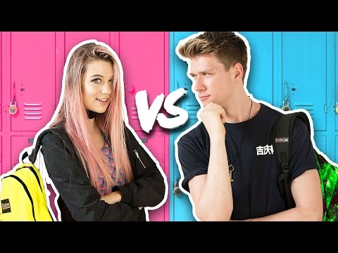 BACK TO SCHOOL Guys Vs. Girls Challenge | Collins Key & Jessie Paege
