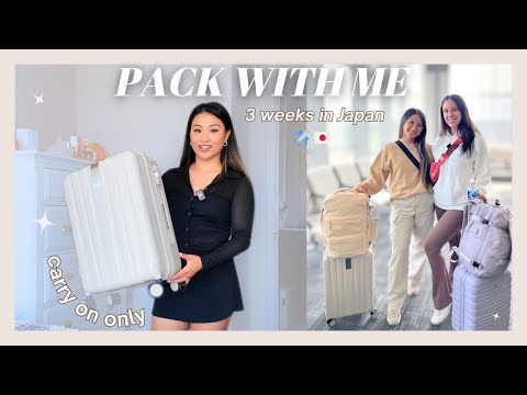 PACK WITH ME ✈️ 🇯🇵 3 Weeks in Japan (Carry On Only)