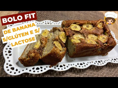 BOLO DE BANANA SEM GLÚTEN E SEM LACTOSE